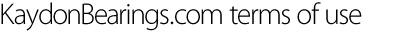 KaydonBearings.com terms of use