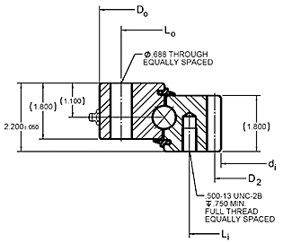 Kaydon Bearings - HS series turntable profile - internal gear