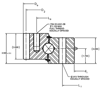 Kaydon Bearings - HT series turntable profile - external gear