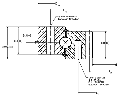 Kaydon Bearings - HT series turntable profile - internal gear