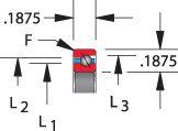 NAA series, type A - angular contact, bearing profile