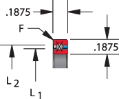 SAA series, type X - four point contact, bearing profile