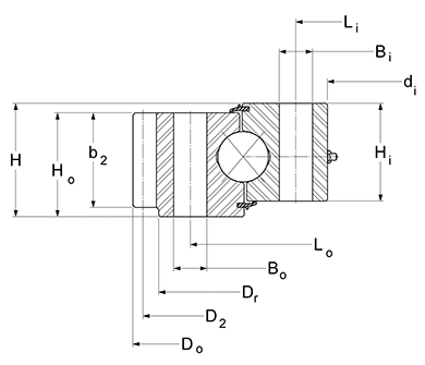 Kaydon Bearings - XT series turntable profile - external gear