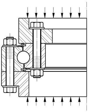 Kaydon Bearings - slewing bearing selection, simplified - Compressive thrust and moment loading