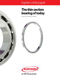 Thin section bearings provide space and weight savings - The thin section bearing of today - Kaydon Bearings white paper